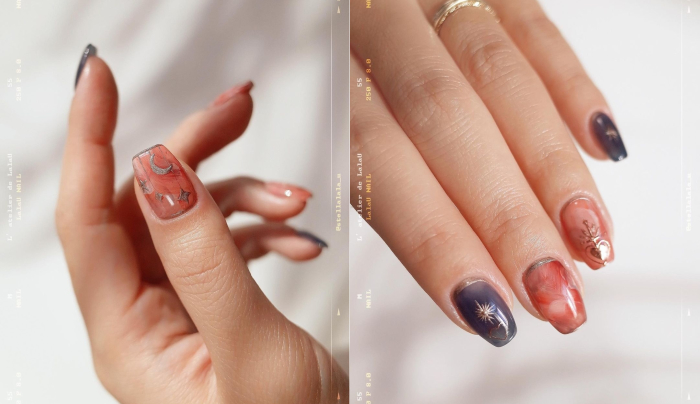 秋冬美甲_秋冬指甲_顯白秋冬美甲.